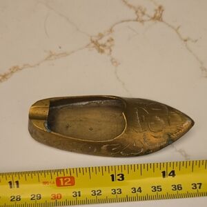 Source Unknown Brass Shoe-Shaped Trinket Holder